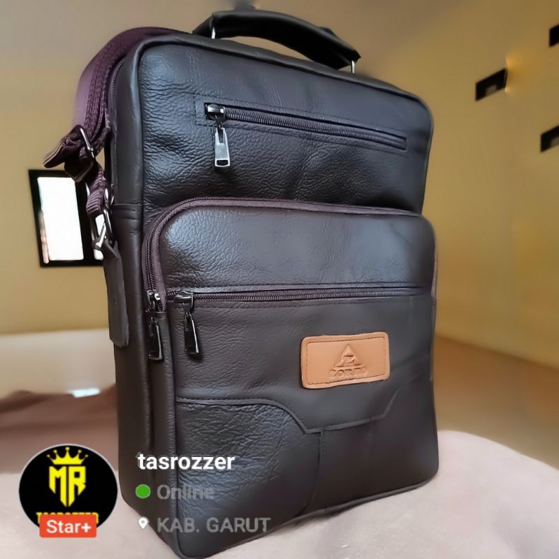 Tas laptop kulit asli simon original garut