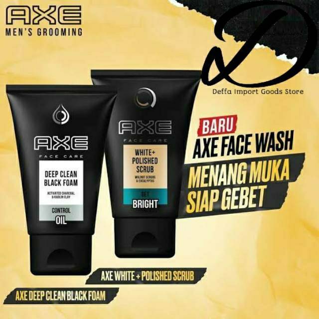 Axe face wash deep clean black foam