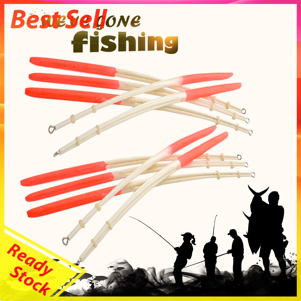 10pcs 18.5cm Feather Float Hard Tail Fishing Float with Rings for Fishing