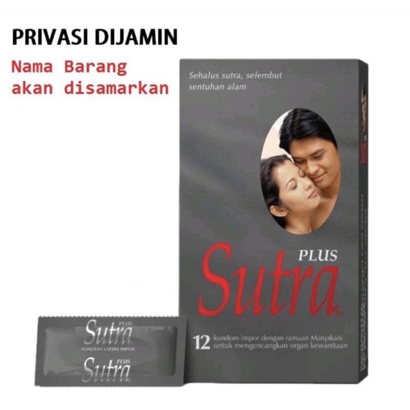 PRIVASI J&amp;T JNE Kondom Condom SUTRA Plus Abu isi 12