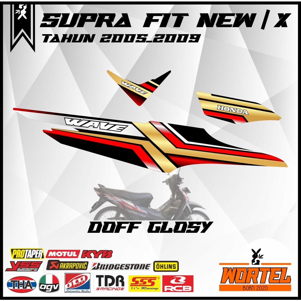 Striping Hologram Supra FIT-Stiker Lis Decal Motor Supra Fit New Racing Keren (2005-2009)