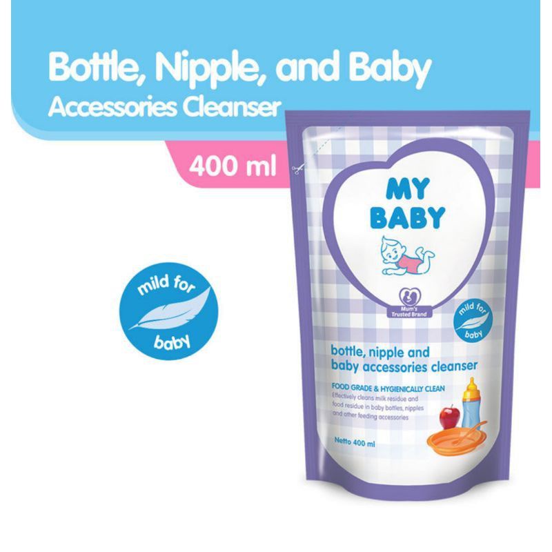 My Baby Bottle, Nipple, and Accesories Cleanser (Kemasan Botol 450 ml dan Refill 400 ml)