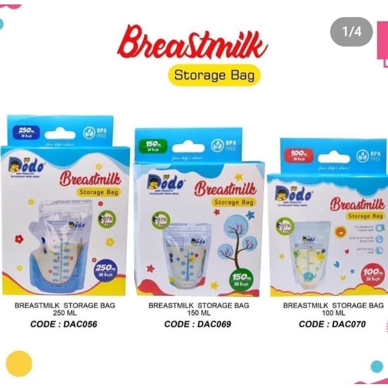 Breast milk storage bag kantong ASI dodo 100 ml