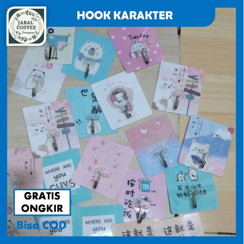 Gantungan Baju Tempel Karakter /  Gantungan Hook Karakter / Gantungan Dinding Hook Karakter J140