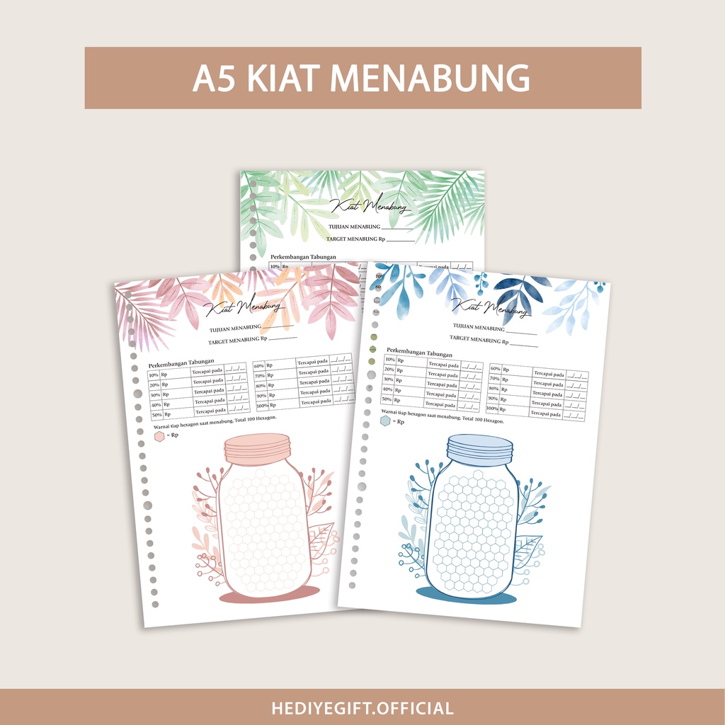 A5 Loose Leaf I Kiat Menabung - Saving Jar