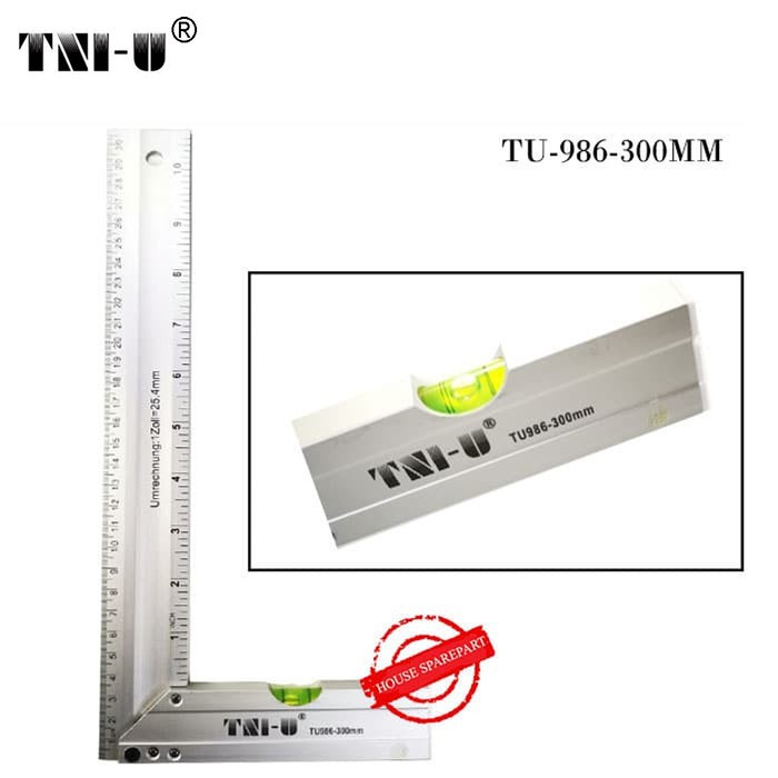 

Spart215 TNI-U TU-986 300MM Aluminum Alloy Right Angle Ruler Multi-functional
