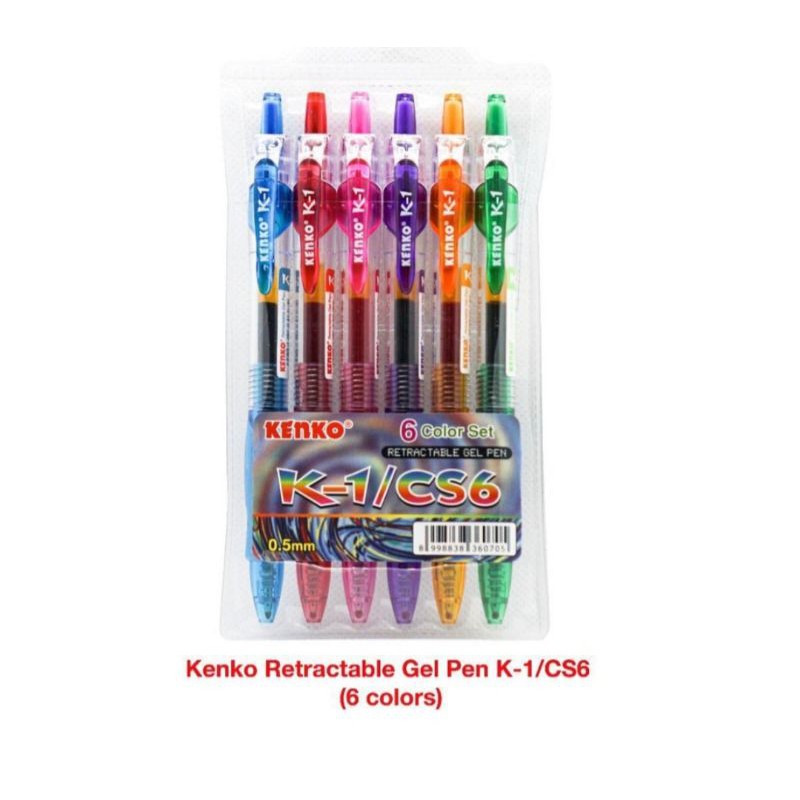 

pulpen gel kenko 6 warna K-1/CS6