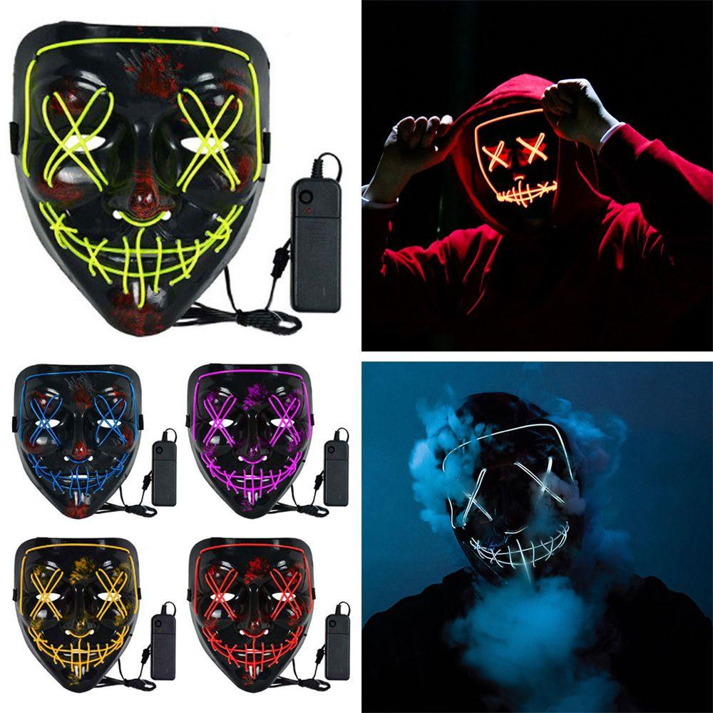 Preva Halloween protectionFashion Gaun Halloween Dekorasi Pesta Topeng Lampu LED