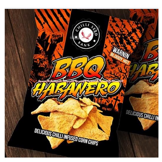 Chilli Seed Bank BBQ Habanero 85gr Snack Cemilan Kriuk Sangat Pedas Chili Sed Barbeque Keripik Jagung Super Pedas