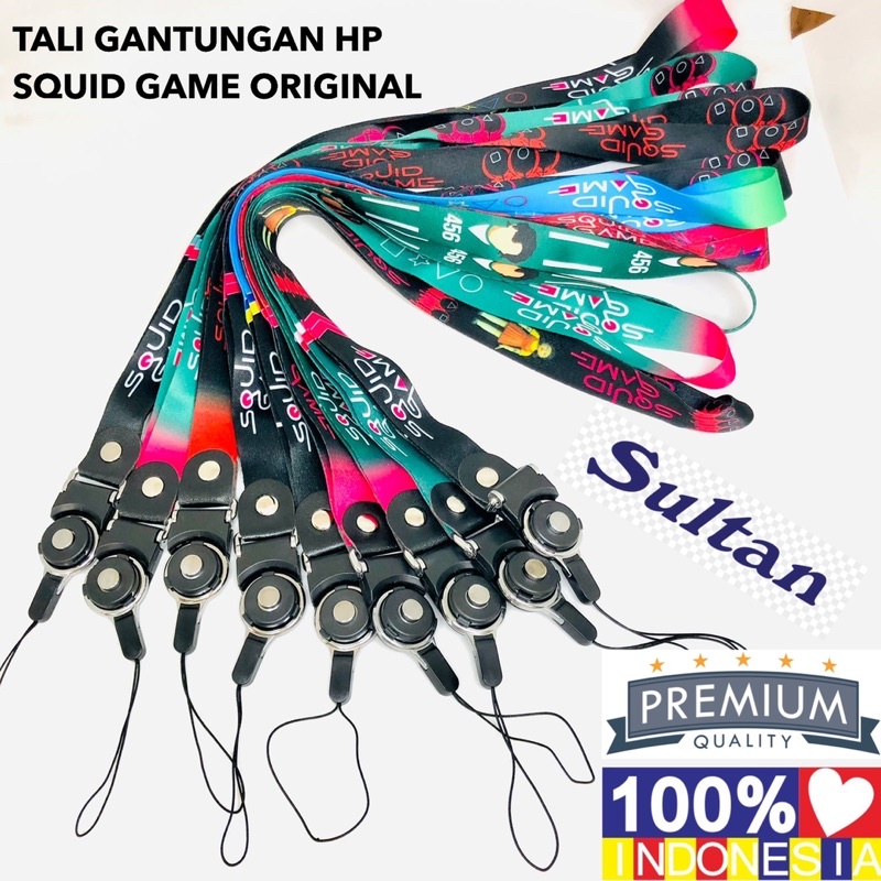 TALI GANTUNGAN HP SQUID GAME ORIGINAL BAHAN PREMIUM MOTIF RANDOM