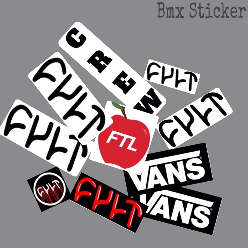 

TRANSPARAN STICKER BENING BMX STREET cult crew x ftl x vans Transparan