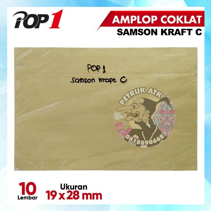 

[PAK] AMPLOP COKLAT SAMSON C KRAFT UKURAN 19 X 28 CM TANPA TALI DAN LEM (10 LEMBAR)*