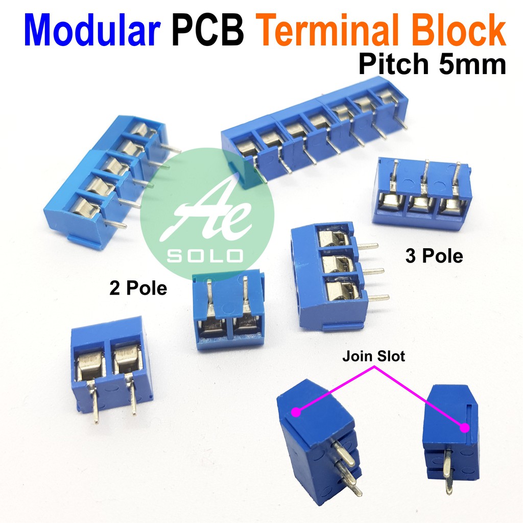 Terminal Block PCB pitch 5mm 7.62mm Terminal 2P 3P