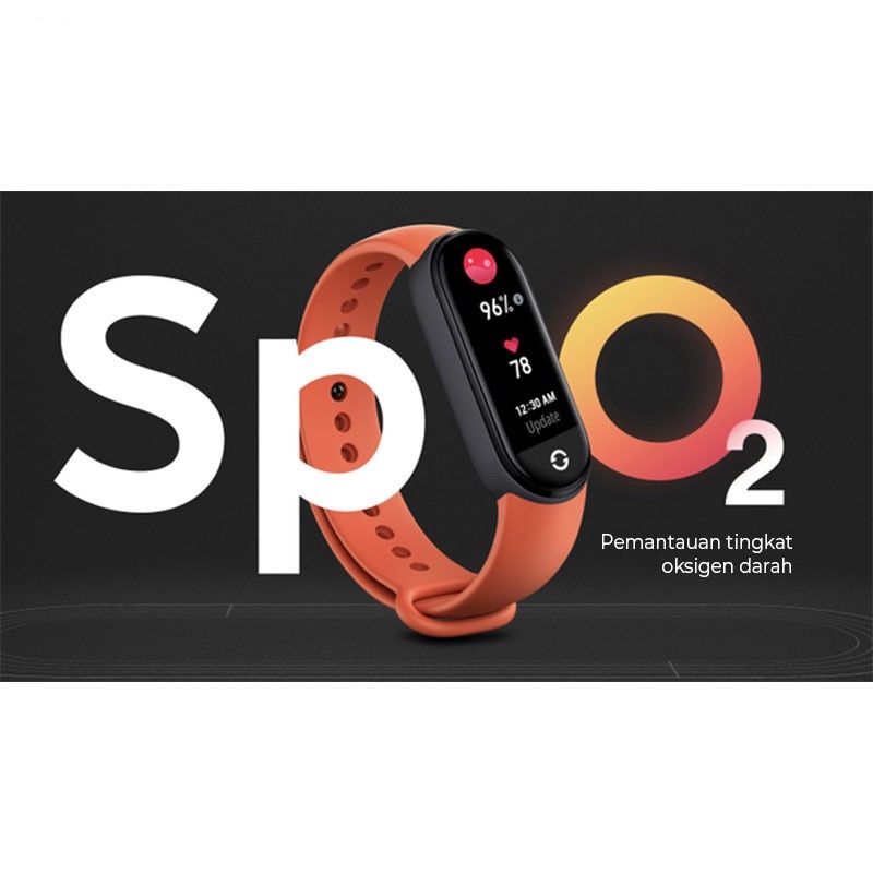 Xiaomi Mi Band 6 AMOLED Smart Band SpO2 Blood Oxygen Garansi Resmi TAM