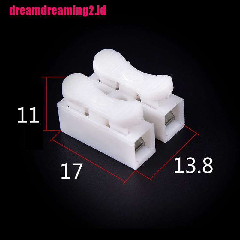 （✔✔❤30pcs Terminal Konektor Kabel 2 Pin Self Locking Warna Putih