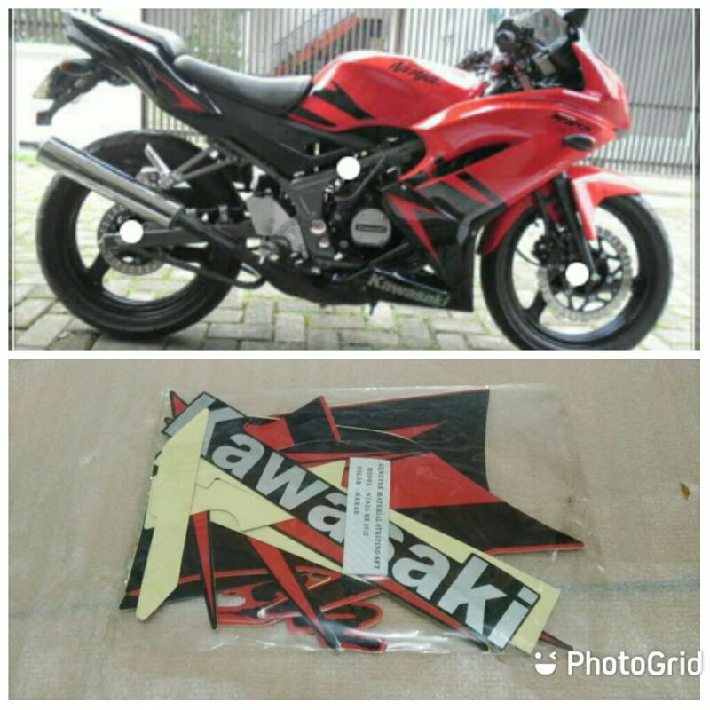 stiker striping ninja rr 2012 merah