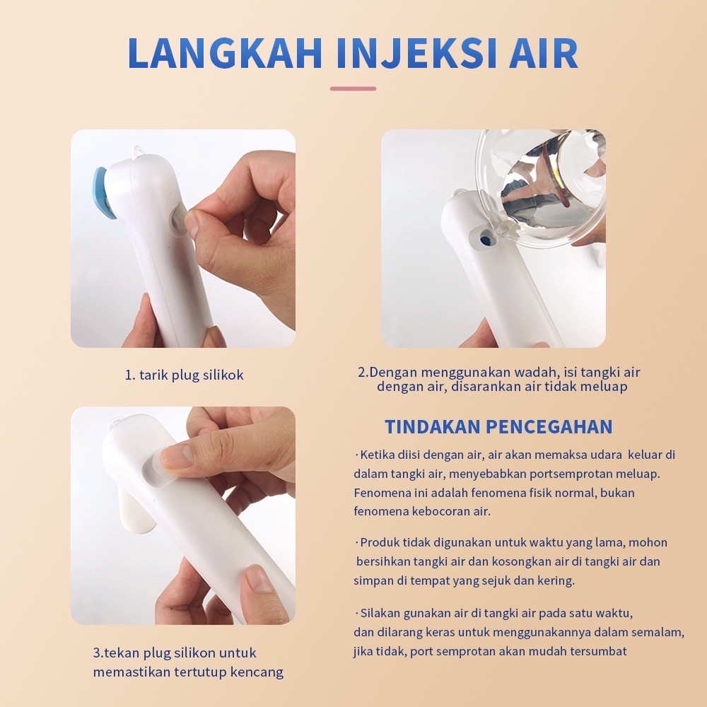 Kipas Angin Portable HMN37 Baterai Meja Fan