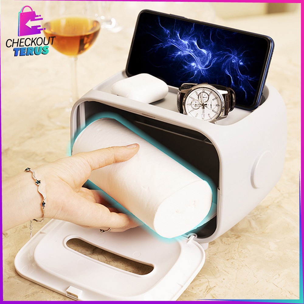 CT C417 Kotak Tisu Serbaguna Karakter Kotak Tisu Bentuk TV Tempat Tisu Smartphone Holder Tissue Box Multifungsi Storage Box Organizer Phone Holder