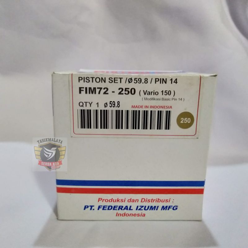 PISTON KIT SEHER KIT VARIO 150 FIM72 Pin 14 OS STD 50 100 150 200 250 300 FIM 100% Original