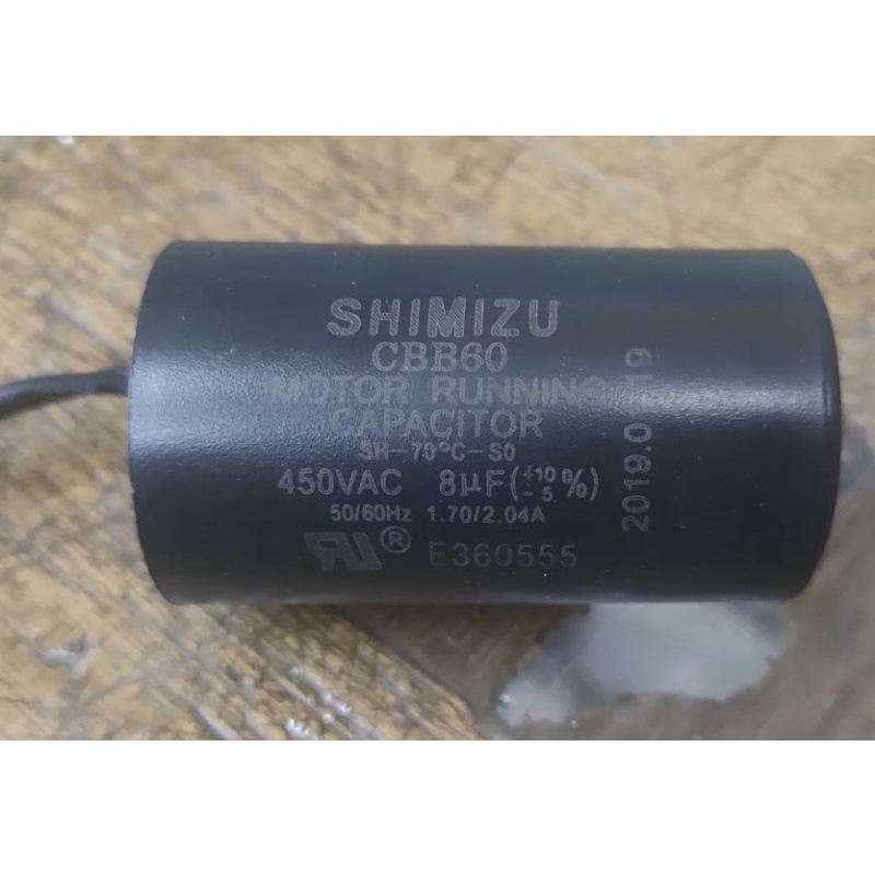 Kapasitor pompa air Shimizu 8uf Original PS-128/130/133/135 E/JET 108 BIT Asli 8 uf