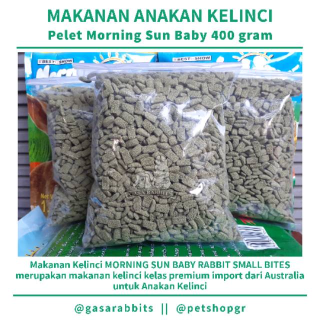 MAKANAN ANAKAN KELINCI MORNING SUN BABY - PELET MORNING SUN BABY - MORNING SUN BABY RABBIT SMALL BIT
