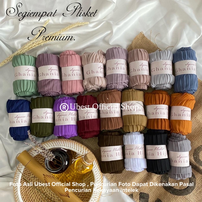 Hijab Segiempat Plisket / Hijab Square Plisket / Bella Square / Hijab Bella Plisket / Jilbab Plikset-1