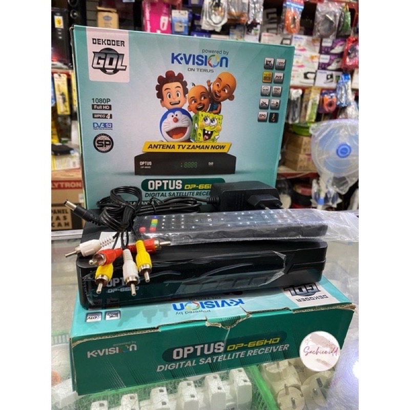 Digital Receiver GOL OPTUS OP-66HD (Ratusan Channel Gratis) K Vision / Antena Parabola TV