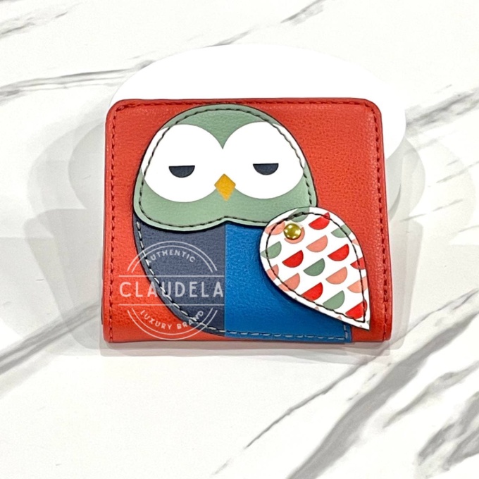 Dompet Wanita Lipat Madison Bifold Wallet Leather 3D Owl Full - Original New