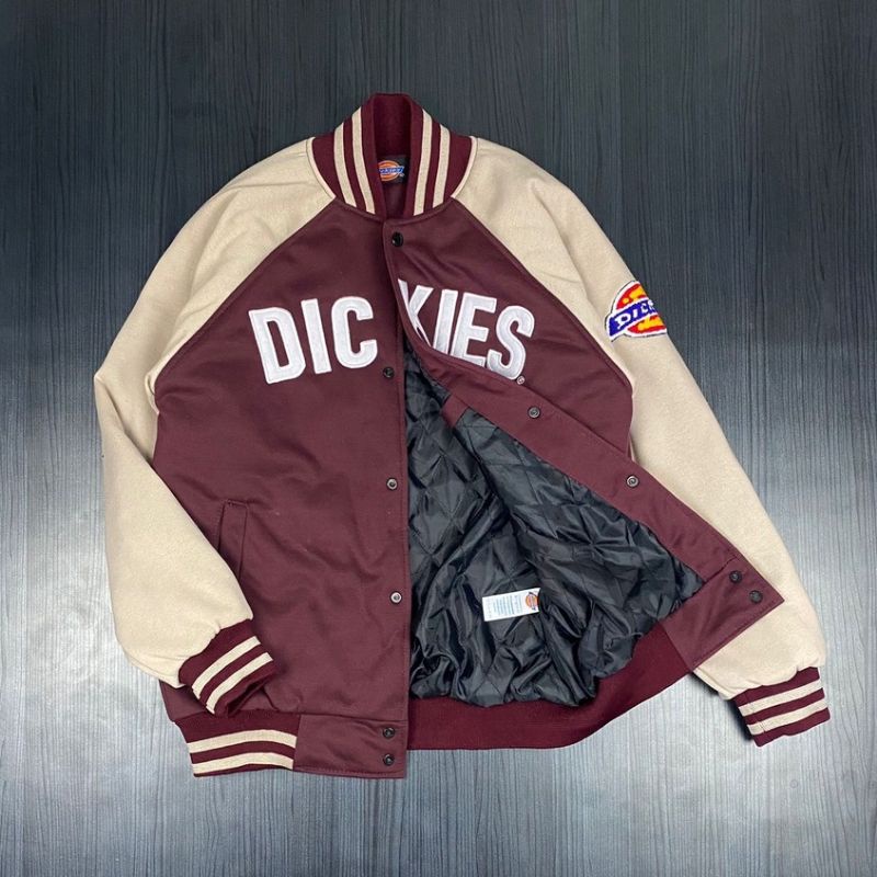 JAKET BOMBER VARSITY DICKIES HIGH QUALITY CASUAL HYPE FASHION PRIA