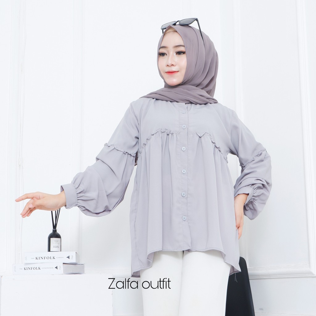 AMIRA BLOUSE by ZALFA OUTFIT / blouse polos / blouse wanita murah