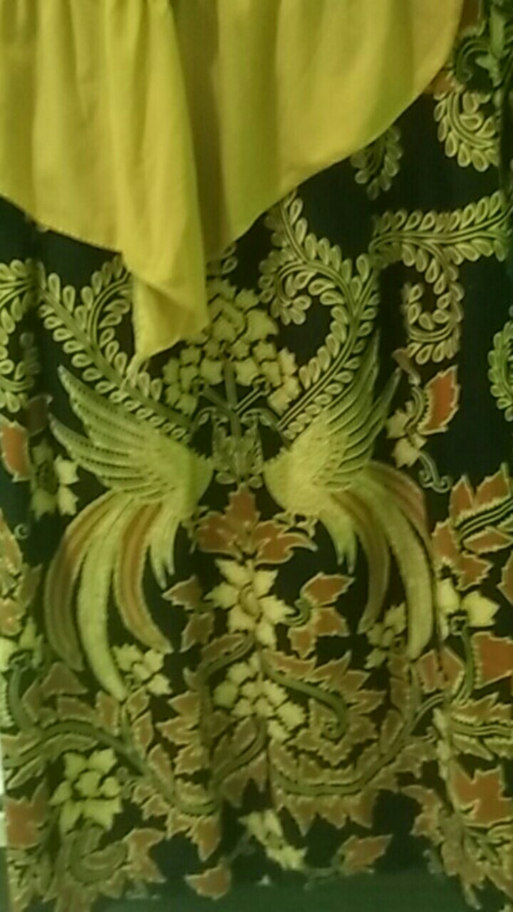 Batik Couple Keluarga Sania Ruffle Ori Ndoro Jowi Dnt Motif Pari Ngadek