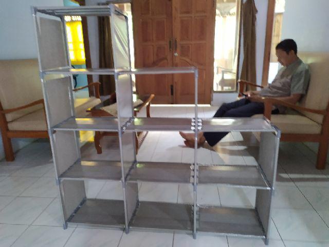 Rak Buku Serbaguna Rak Portable (mudah Dibongkar Pasang)