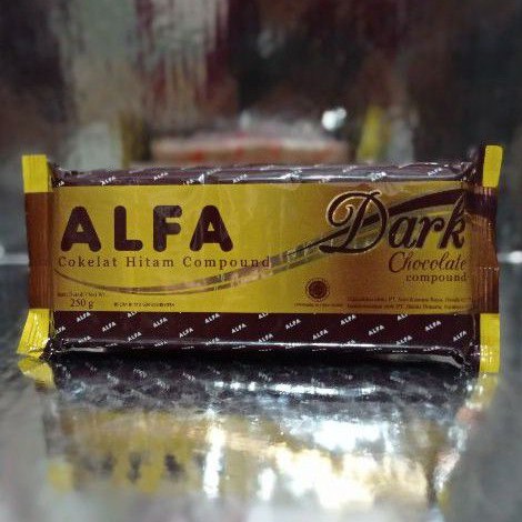 (250gr) Coklat Cokelat Hitam Compound Dark Batangan Alfa 250 gr