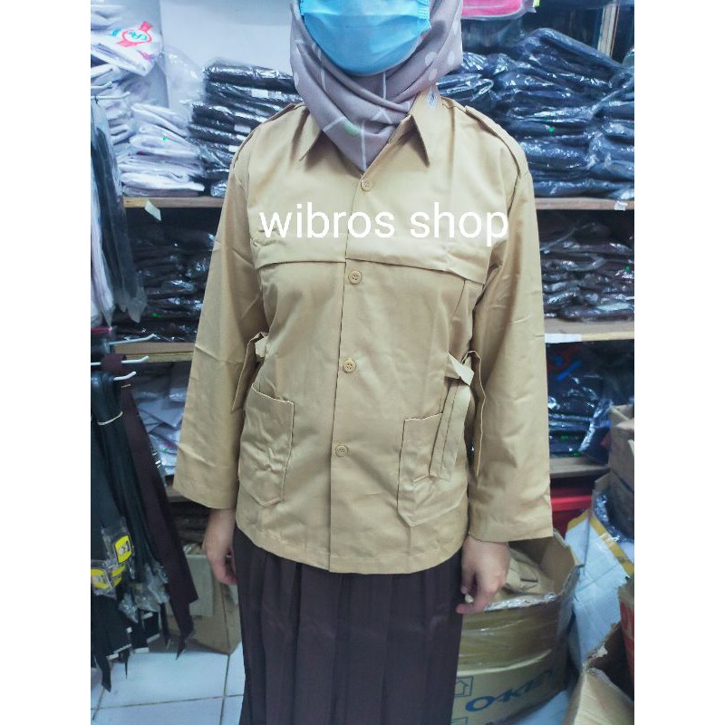 seragam Pramuka tangan panjang penegak merk Mampank / seragam Pramuka merk Mampank