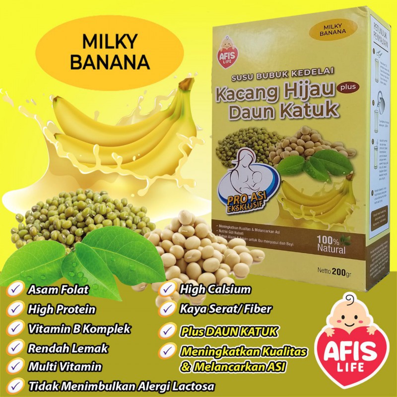 Makassar ! AFIS ASI Booster Susu Kacang Kedelai Daun Katuk 200 GR