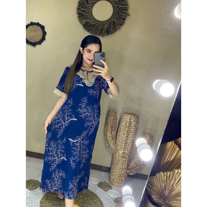 Daster Arab long dress motif akar