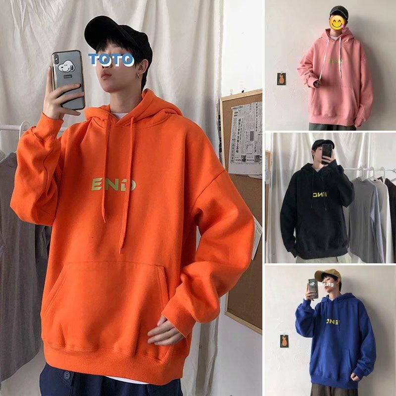 S - XXXXXL(6XL) Hoodie END Jaket BIGSIZE OVERSIZE Harajuku Style JUMBO Pria Wanita Sweatshirt Orange Benhur Hitam