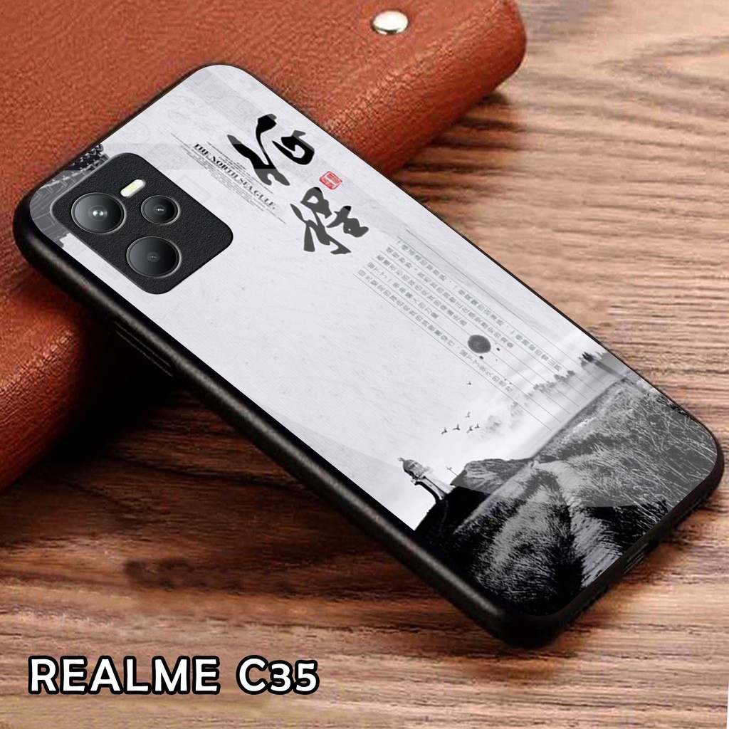 Softcase Glass Kaca [K118] REALME C35 C31 NARZO 50A PRIME Terbaru Casing Handphone-Pelindung Handphone