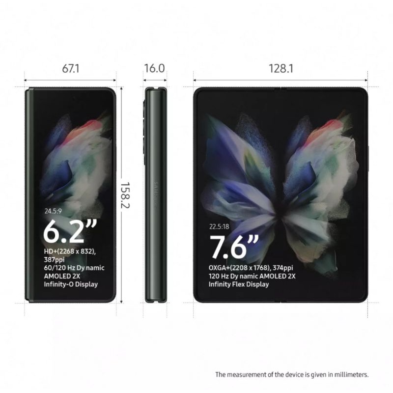 Samsung Galaxy Z Fold 3 5G 12/512gb Grs Resmi Samsung Indonesia SEIN