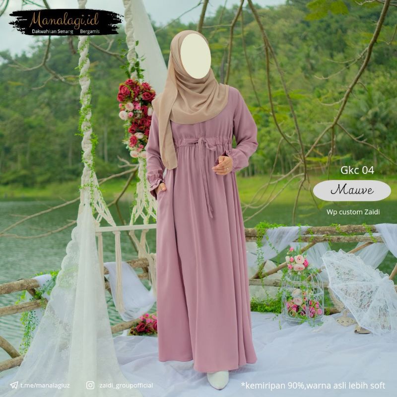 Gamis Syari Manalagi.id Murah-Mauve