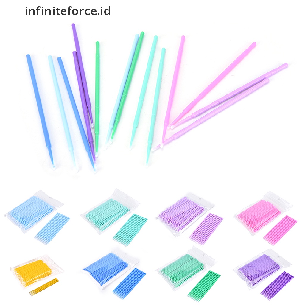 (infiniteforce.id) 100pcs Brush Aplikator Maskara Sekali Pakai