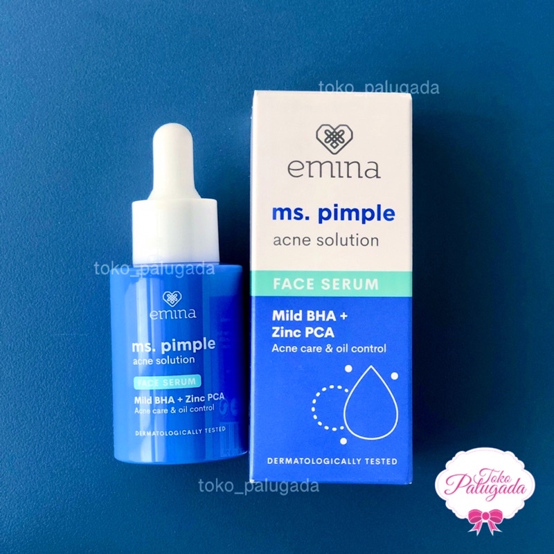 Emina Ms.Pimple Acne Solution Set - Emina Ms Pimple Serum - Emina Ms Pimple Calming Gel - Emina Ms Pimple Exfoliating Toner - Serum Jerawat Emina