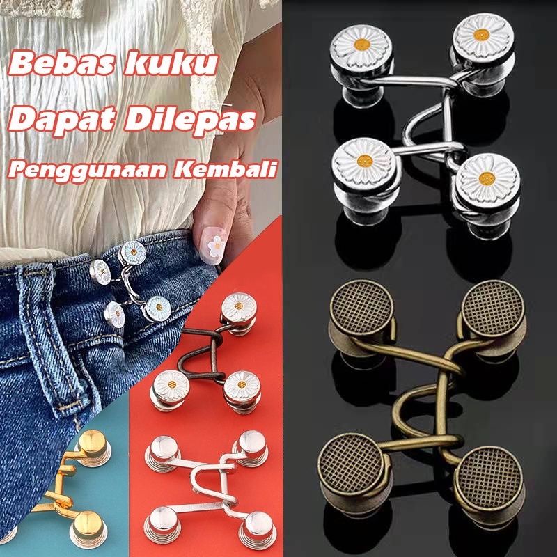 [COD] 1 set Kancing Pengecil Jeans Adjustable Kancing Pengecil dapat Diatur Kancing Pasangan Untuk Mengecilkan Celana Unisex Cowok Cewek