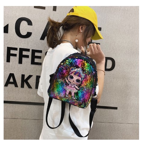 AND / COD / Tas Ransel Wanita Motif Karakter Tas Glitter Backpack Sequin Tas Punggung Anak Perempuan Sekolah Fashion Korean Style T159