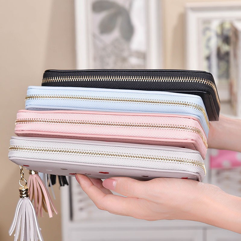 (COD) Dompet Wanita Dompet Panjang Wanita Dompet Kartu Koin Mall Shopping