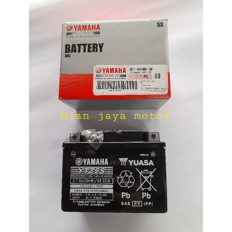 AKI ACCU YAMAHA TIPE YTZ5S ORIGINAL YAMAHA MIO J MIO M3 VIXION.