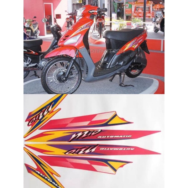 STIKER STRIPING MIO SPORTY 2003 2004 MERAH
