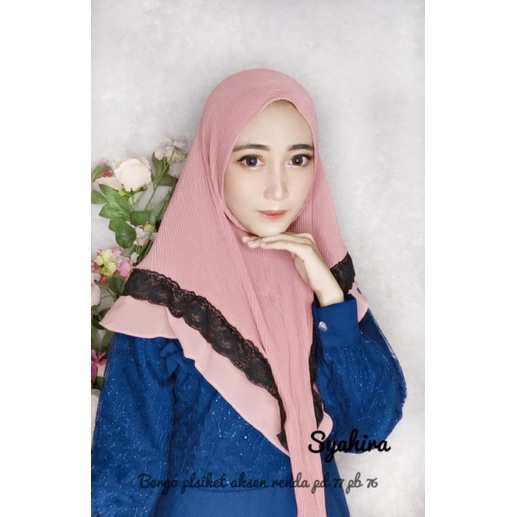 hijab plisket instan renda