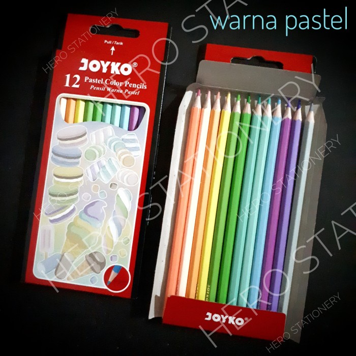 

Berkualitas Pensil Warna Pastel Color Pencil Joyko Set 12 Warna Cp-125P Trendi