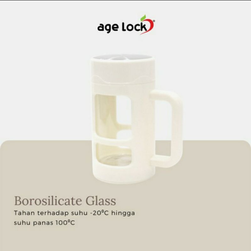 Age Lock Strainer Glass LSG 451. Gelas minum cangkir. Botol Mug portable